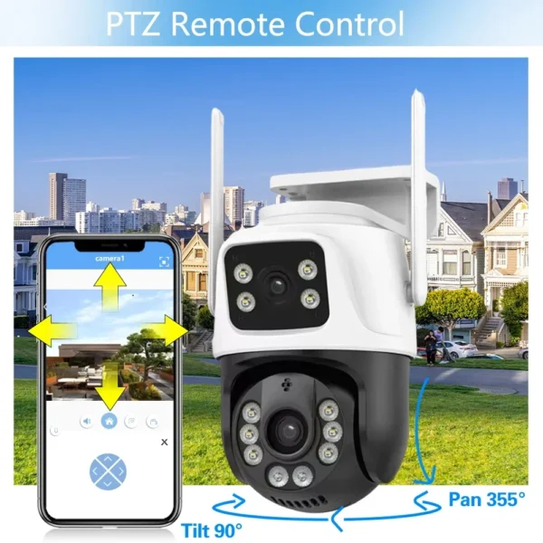 ⁦10CH 8MP 4K NVR Security WiFi PTZ Camera System Home Video Surveillance Kit with Auto Tracking 2-Audio Record Outdoor Camera Set⁩ - الصورة ⁦2⁩