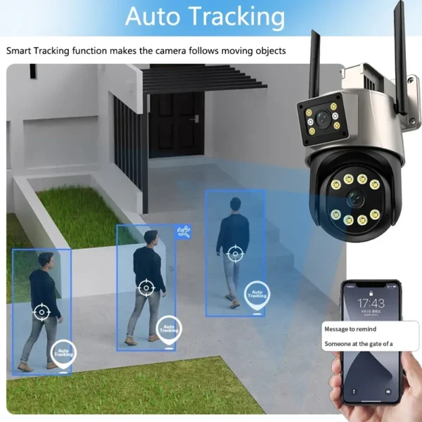 ⁦10CH 8MP 4K NVR WiFi PTZ Camera with Outdoor PTZ Dual Screen Human Detection CCTV Surveillance 6MP Security IP Camera iCSee APP⁩ - الصورة ⁦6⁩