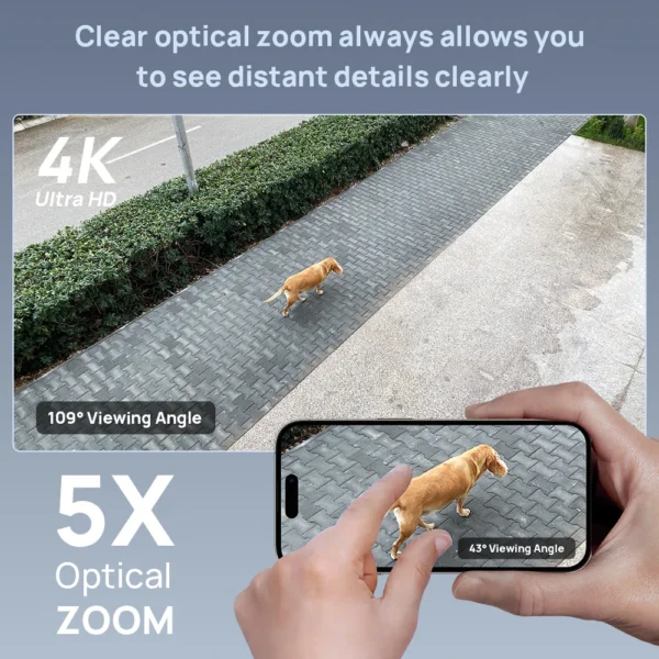 ⁦VIKYLIN 8MP 5x zoom 2-way Audio IP camera 4PCS SET 8CH POE NVR Video Recorder Smart Human vehicle Detection CCTV security system⁩ - الصورة ⁦2⁩
