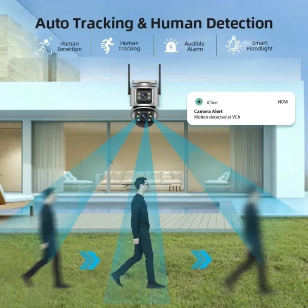 ⁦8CH Wifi NVR Kit ICSee Outdoor Wifi Security CCTV Cameras Dual Screens 8MP 4K Video Surveillance CCTV System XMEye Smart Home⁩ - الصورة ⁦4⁩