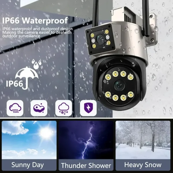 ⁦10CH 8MP 4K NVR WiFi PTZ Camera with Outdoor PTZ Dual Screen Human Detection CCTV Surveillance 6MP Security IP Camera iCSee APP⁩ - الصورة ⁦4⁩