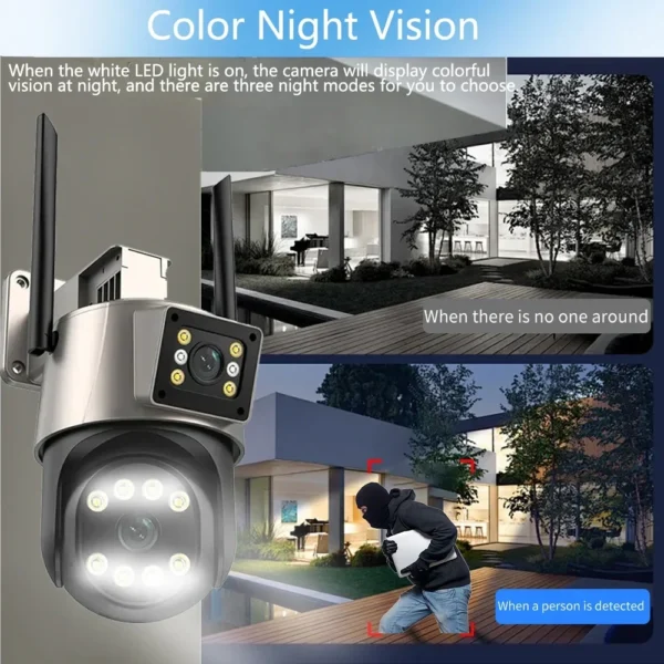 ⁦10CH 8MP 4K NVR WiFi PTZ Camera with Outdoor PTZ Dual Screen Human Detection CCTV Surveillance 6MP Security IP Camera iCSee APP⁩ - الصورة ⁦5⁩