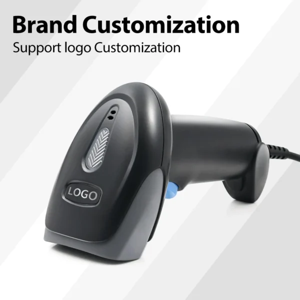 ⁦1D 2D Wired USB Qr Bar Code Reader Supermarket Handheld Barcode Scanner for POS Solutions⁩ - الصورة ⁦3⁩