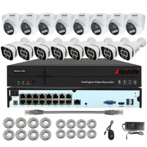 Anxinshi Promotions Hot Sale 16CH POE NVR Network Mini 4MP CCTV IP Video Nvr Kit H.265 Security Camera System