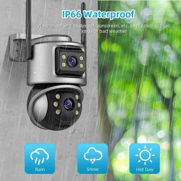 ⁦8CH Wifi NVR Kit ICSee Outdoor Wifi Security CCTV Cameras Dual Screens 8MP 4K Video Surveillance CCTV System XMEye Smart Home⁩ - الصورة ⁦5⁩