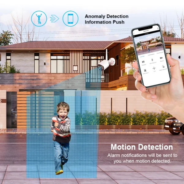⁦3MP 4ch 8ch Security System Wifi Nvr Kit Outdoor 10.1-inch Screen Wireless Camera System 2024 Hot Sale⁩ - الصورة ⁦4⁩