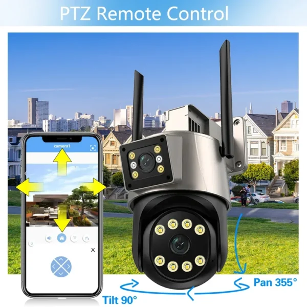 ⁦10CH 8MP 4K NVR WiFi PTZ Camera with Outdoor PTZ Dual Screen Human Detection CCTV Surveillance 6MP Security IP Camera iCSee APP⁩ - الصورة ⁦3⁩