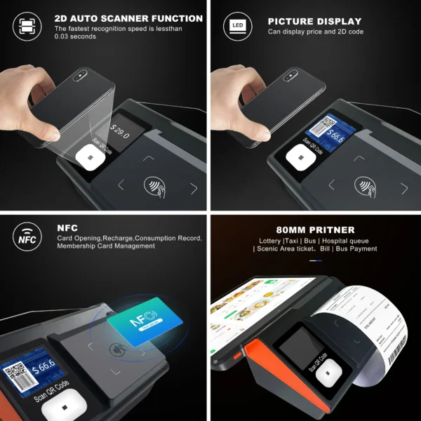 ⁦Noryox NB11 NB11R Pos Android 12/13 4g Wifi Bt Pos Machine 11 Inch Tablet Pos With Embedded 58/80mm Printer 2d Scanner⁩ - الصورة ⁦4⁩