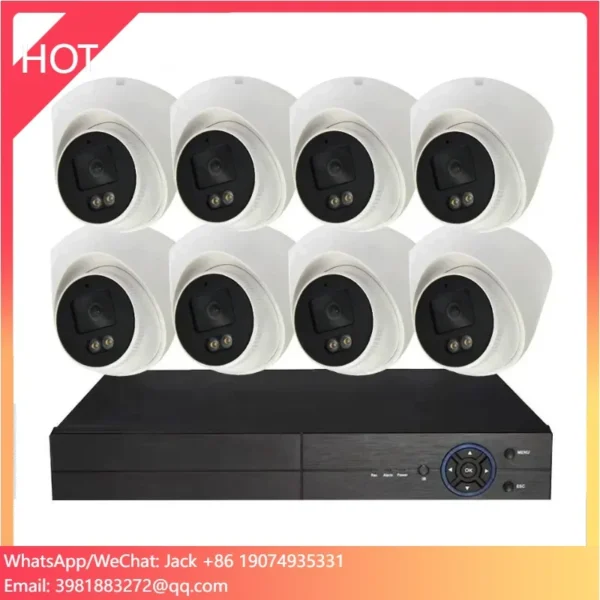 H.265 2MP TUYA Smart Video Security CCTV Network Camera 1080P HD Set System 8CH Camara De Seguridad POE NVR Kit