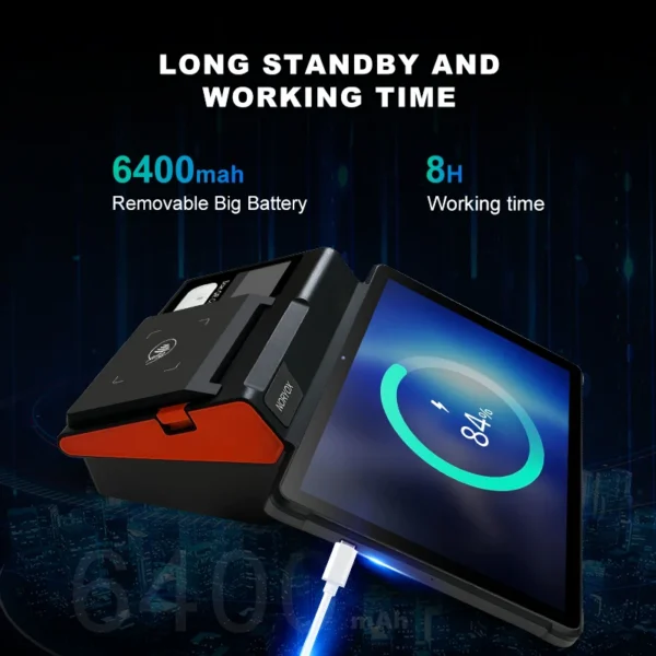⁦Noryox NB11 NB11R Pos Android 12/13 4g Wifi Bt Pos Machine 11 Inch Tablet Pos With Embedded 58/80mm Printer 2d Scanner⁩ - الصورة ⁦5⁩