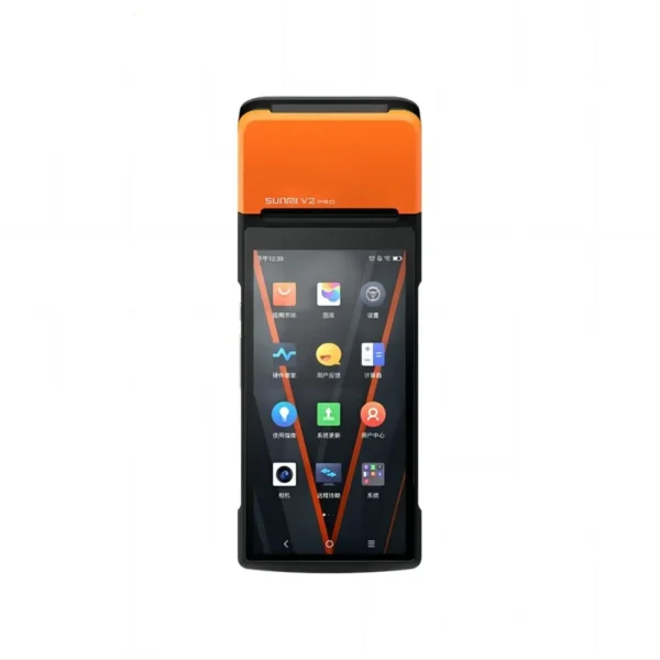 ⁦New V2Pro Android Handheld POS terminal ticket printer 58mm memory 1G+8G 5.99HD support Bluetooth WiFi 4G no NFC⁩ - الصورة ⁦2⁩