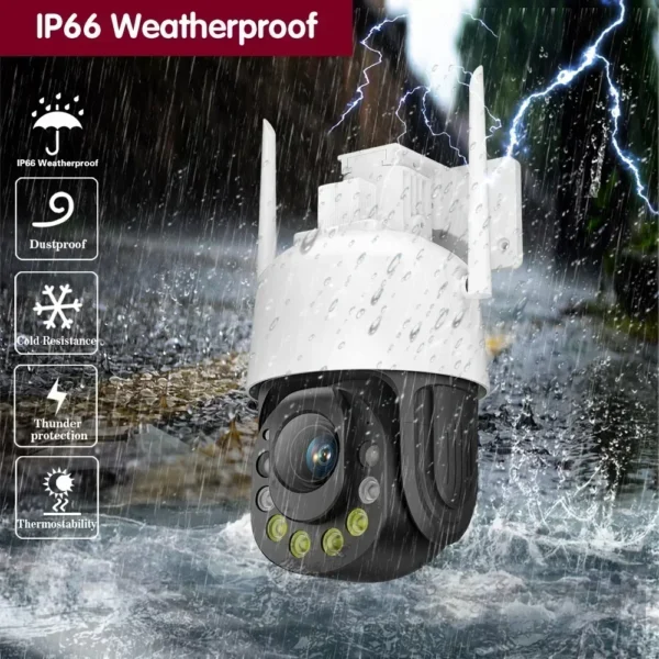 ⁦50X Zoom 5MP Wifi PTZ Security Camera System Kit Outdoor 8CH Wifi NVR Kit Human Detection Wireless CCTV Video Surveillance Kit⁩ - الصورة ⁦6⁩