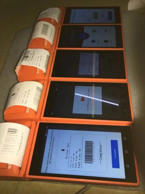 ⁦Used Modified P1 With V1S Systems Handheld Financial Androis Sun mi Pos Terminal with 1+8 Ram open version with 58mm Printer⁩ - الصورة ⁦3⁩