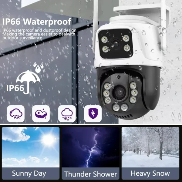 ⁦10CH 8MP 4K NVR Security WiFi PTZ Camera System Home Video Surveillance Kit with Auto Tracking 2-Audio Record Outdoor Camera Set⁩ - الصورة ⁦3⁩